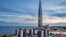 Лахта Плаза-1. Фасад фронтальная