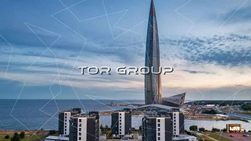 Лахта Плаза-1. Фасад фронтальная