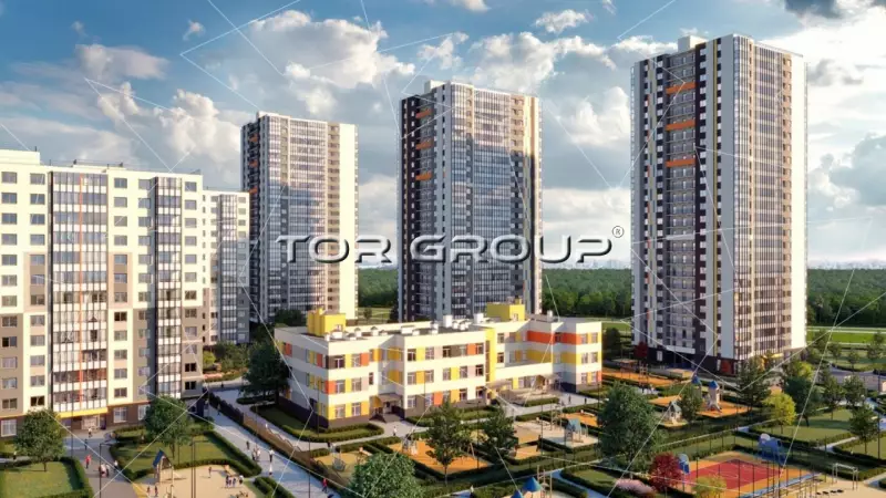 Заповедный парк-2. Фасад с угла