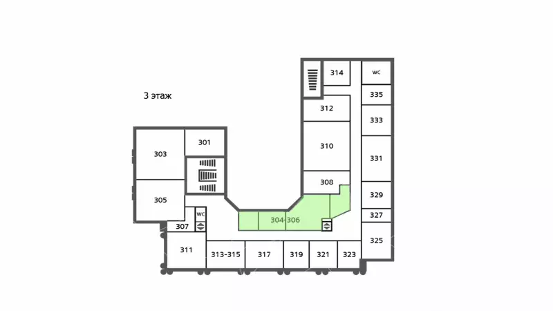 Видовой офис, 89.5 м&sup2; от собственника-99. План объекта