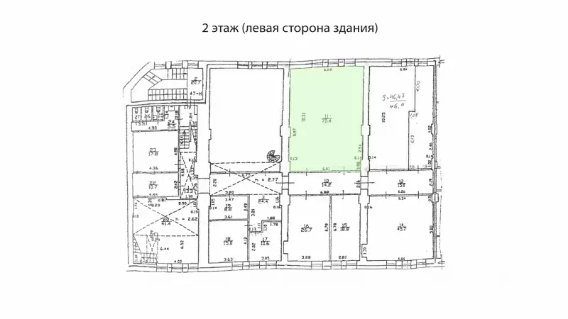Аренда офиса  70 метров в Центральном районе-99. План объекта