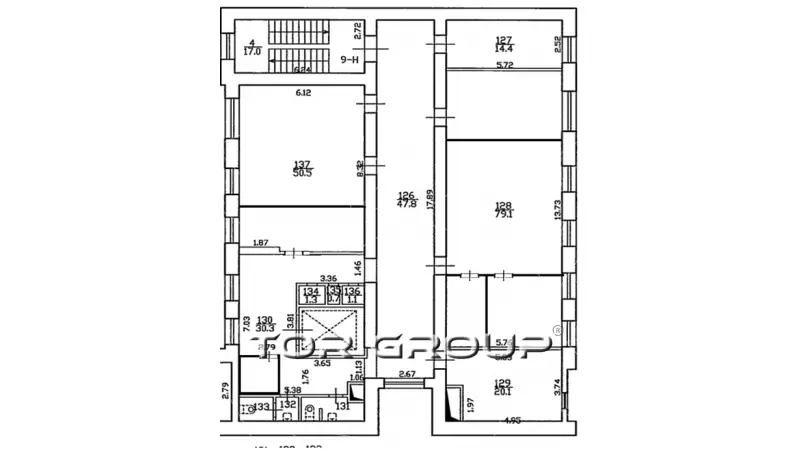 Офис, 249.6 м&sup2; от собственника-99. План объекта