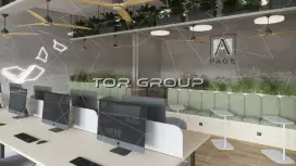 Аренда места в коворкинге в общей зоне на Аптекарской набережной-98. Фото объекта