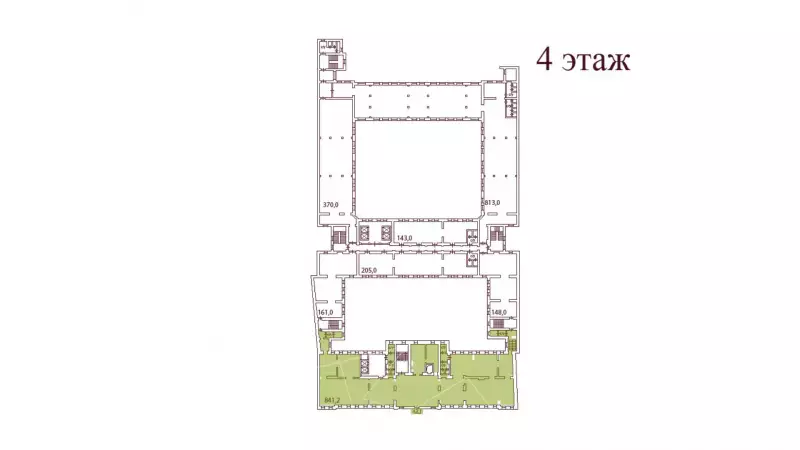 Аренда офиса 777 кв.метров, 4 этаж-99. План объекта