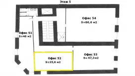Офис в аренду 35,6 кв.м-99. План объекта