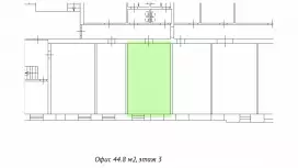 Аренда офиса 44,6 метров в Адмиралтейском районе от собственника-99. План объекта