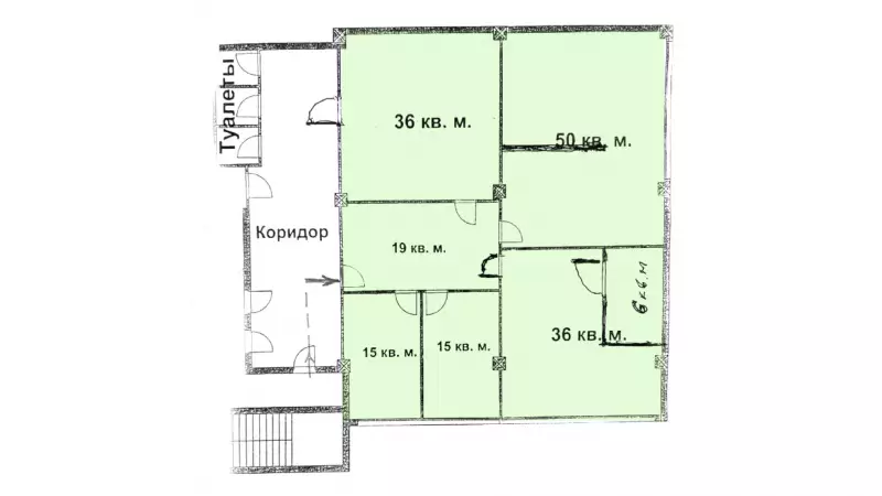 Офис 170 м2, ку включены-99. План объекта
