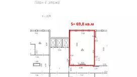 Аренда офиса 69,8м2-99. План объекта