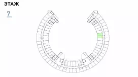 Аренда офиса 40,8 метров на 7 этаже-99. План объекта