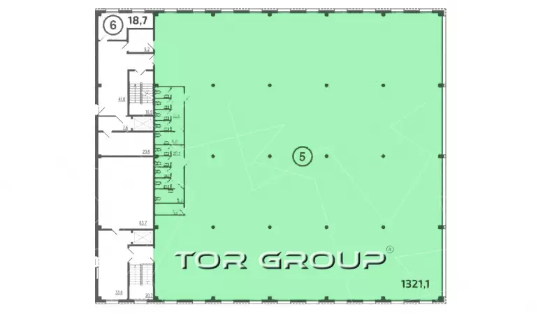 Аренда торгового помещения 1321,1 метра на 2 этаже-99. План объекта