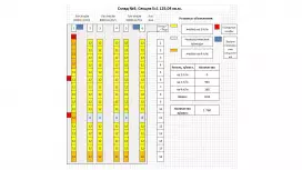 Склад класса А 1150 м&sup2; со стеллажами-99. План объекта