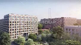 Здание на Петровском острове  в 1,5 км от метро &laquo;Крестовский остров&raquo; продается 1091 метр-2. Фасад с угла