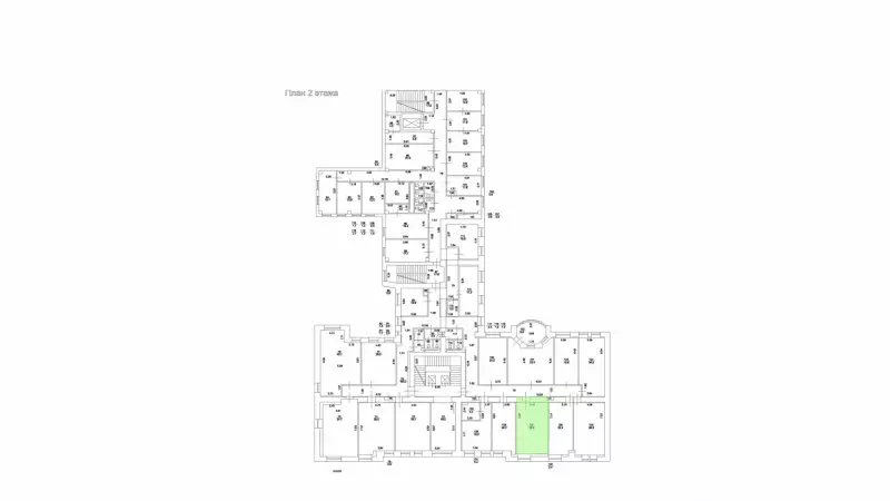Аренда офиса 29.2 кв.метров, 2 этаж-99. План объекта