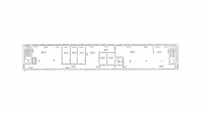 Аренда офиса 476.2 кв.метров-99. План объекта