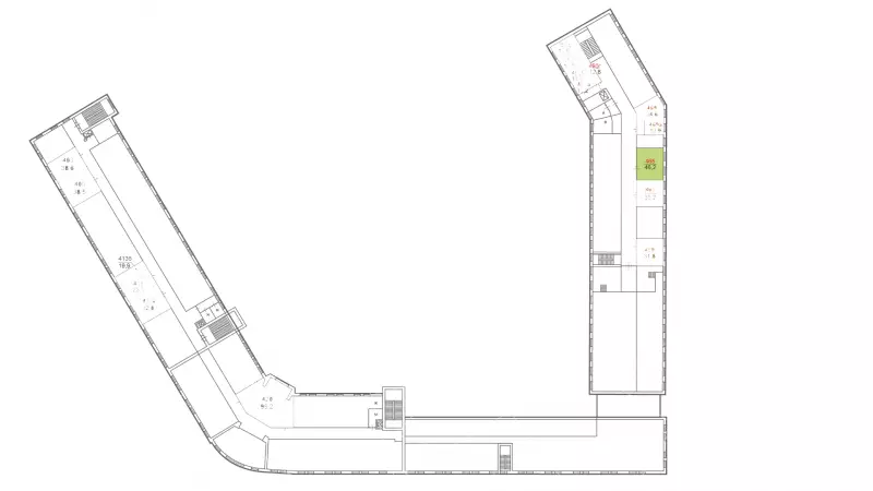 Офис с ремонтом 46 м&sup2;. Без комиссии. Метро рядом-99. План объекта