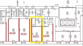Аренда офиса 29.4 кв.метров, 4 этаж-99. План объекта
