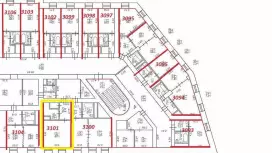 Аренда офиса 25.3 кв.метров, 3 этаж-99. План объекта