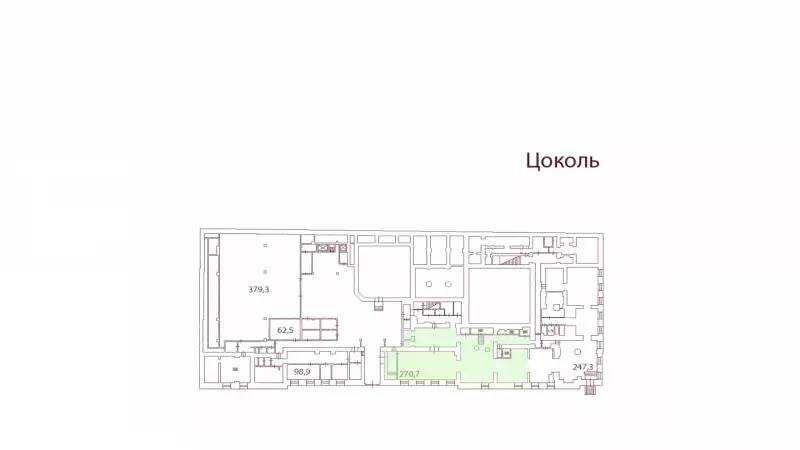 Аренда офиса 270,7 кв.метров в БЦ &laquo;Сенатор на Невском 38&raquo;, Цоколь этаж-99. План объекта