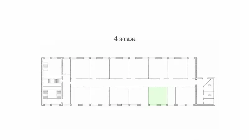 Аренда офиса 31.6 кв.метров, 4 этаж-99. План объекта
