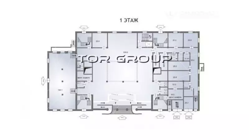 Продажа здания в центре 3630 м2-99. План объекта