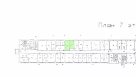 Аренда офиса 38.5 кв.метров, 7 этаж-99. План объекта
