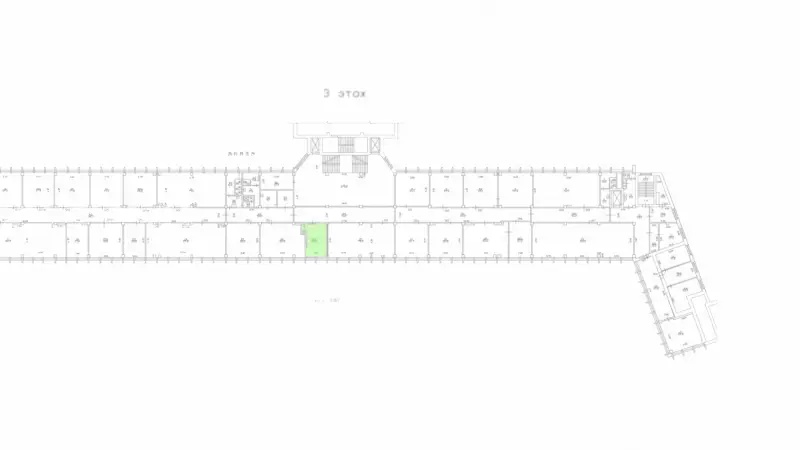 Аренда офиса 25.3 кв.метров, 3 этаж-99. План объекта