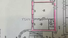 Аренда офиса 51,1 кв.метров, 3 этаж-99. План объекта