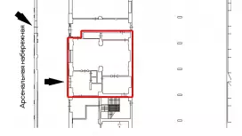 Помещение 191 м&sup2; в пространстве на Арсенальной наб-99. План объекта