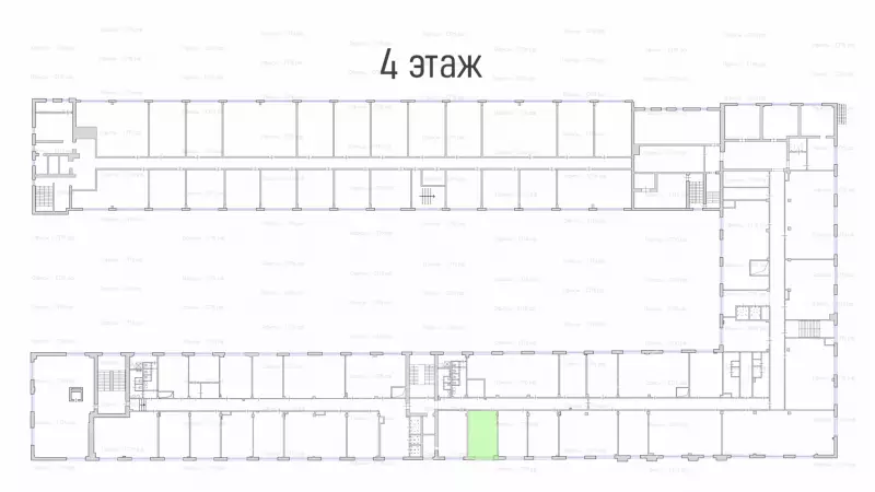 Аренда офиса 36.4 кв.метров, 4 этаж-99. План объекта