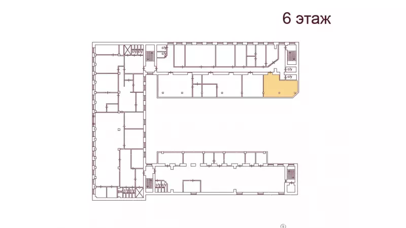 Аренда офиса 67.4 кв.метров, 6 этаж-99. План объекта