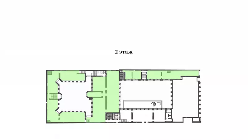 Аренда офиса 1118,4 кв.метров, 2 этаж-99. План объекта