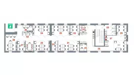 Аренда офиса 317 кв.метров, 2 этаж-99. План объекта
