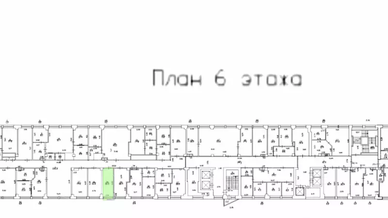 Аренда офиса 16.3 кв.метров, 6 этаж-99. План объекта