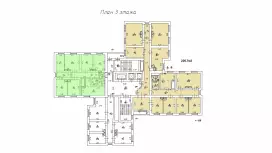 Аренда офиса 103 кв.метров, 3 этаж-99. План объекта