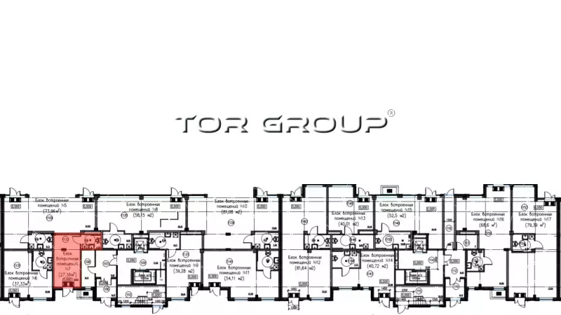 Продажа торгового помещения 27.4 кв.метров-999. План поэтажный