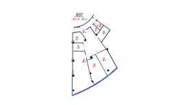 Офисный блок 341,6 м2 класса А-99. План объекта