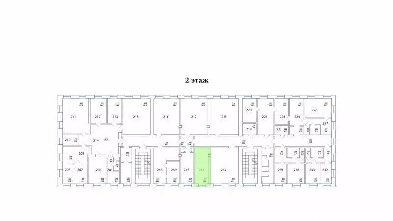 Аренда офиса 20 кв.метров, 2 этаж-99. План объекта