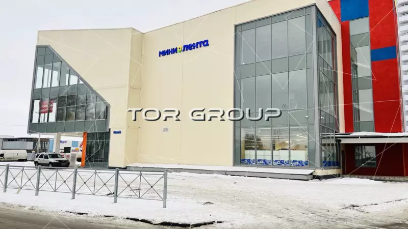 Торговое 400 м2 в цоколе ТЦ-1. Фасад фронтальная
