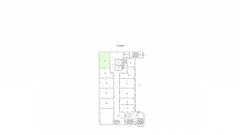 Аренда офиса 54.5 кв.метров, 3 этаж-99. План объекта