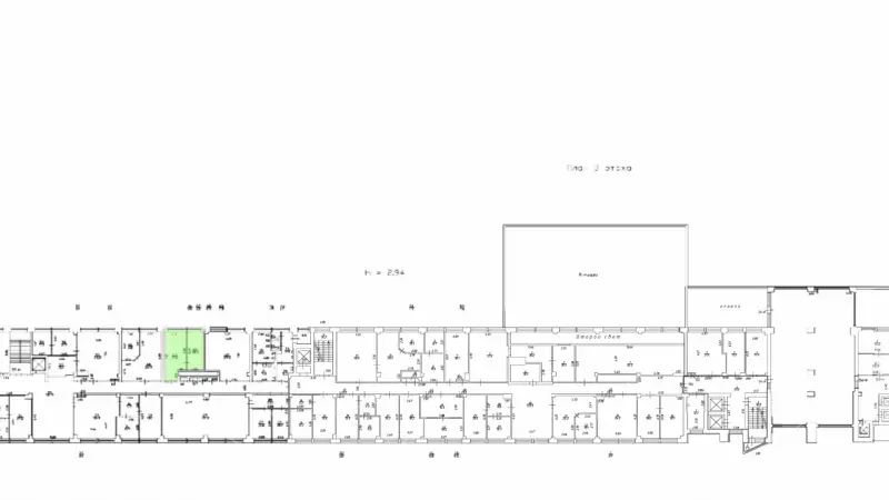Аренда офиса 31.9 кв.метров, 3 этаж-99. План объекта