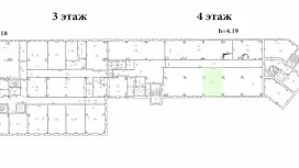 Аренда офиса 54.8 кв.метров, 4 этаж-99. План объекта