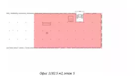 Офис 1182 м2, опен спейс с ремонтом-99. План объекта