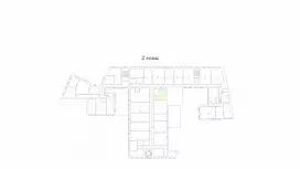 Аренда офиса 38,4 кв.метров, 2 этаж-99. План объекта