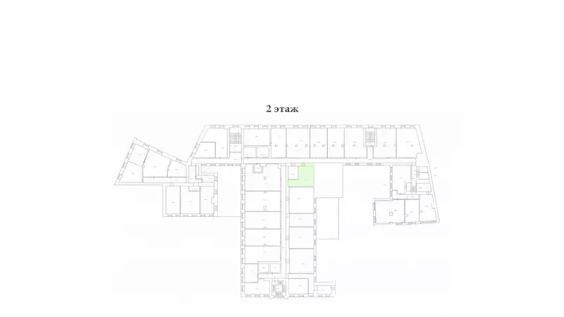 Аренда офиса 38,4 кв.метров, 2 этаж-99. План объекта