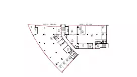 Аренда офиса 1165 кв.метров, 2 этаж-99. План объекта