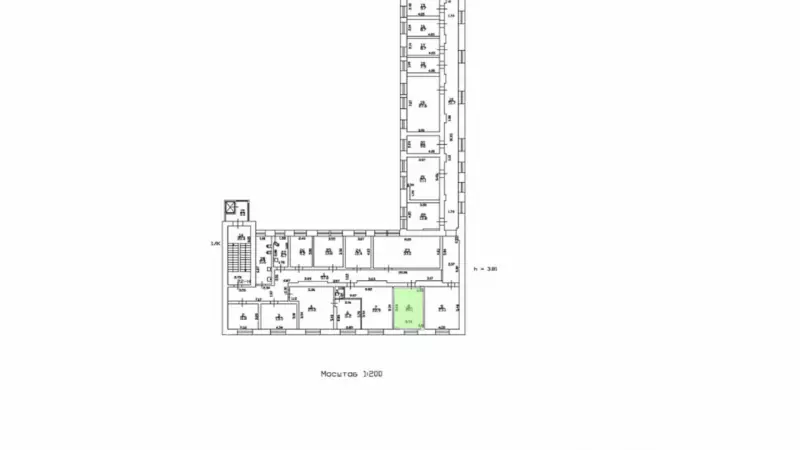 Аренда офиса 20.1 кв.метров, 5 этаж-99. План объекта