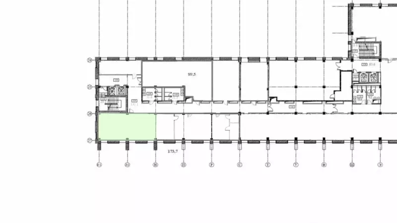 Аренда офиса 55 кв.метров, 2 этаж-99. План объекта
