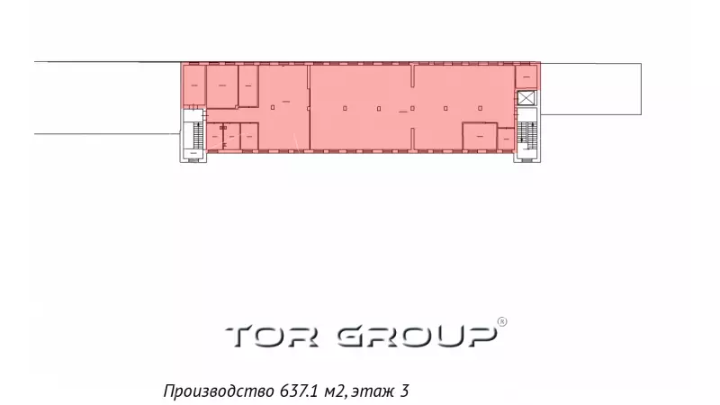 Аренда склада 633.7 кв.метров, 3 этаж-99. План объекта