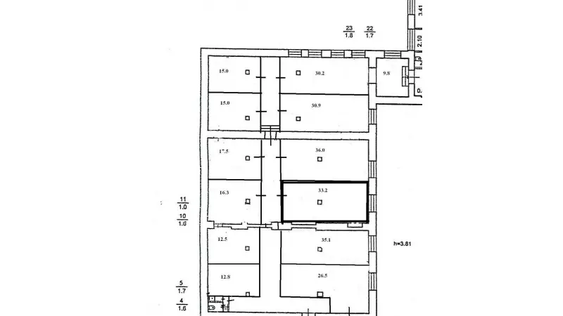 Аренда офиса 33.2 кв.метров, 3 этаж-99. План объекта