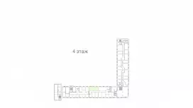 Аренда офиса 57.8 кв.метров, 4 этаж-99. План объекта